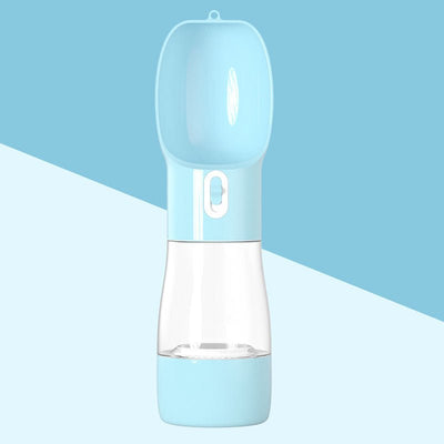 3 - in - 1 Portable Dog Water Bottle & Feeder – Travel Pet Water Dispenser with Food Container & Poop Bag Holder – Leakproof, BPA - Free, for Dogs & Cats - Threads & Tassels
