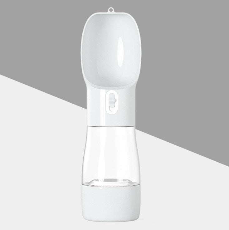3 - in - 1 Portable Dog Water Bottle & Feeder – Travel Pet Water Dispenser with Food Container & Poop Bag Holder – Leakproof, BPA - Free, for Dogs & Cats - Threads & Tassels