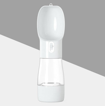 3 - in - 1 Portable Dog Water Bottle & Feeder – Travel Pet Water Dispenser with Food Container & Poop Bag Holder – Leakproof, BPA - Free, for Dogs & Cats - Threads & Tassels