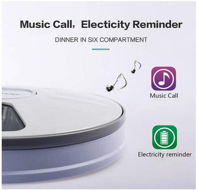 Automatic 6 Day Meal Timed Pet Dog Cat Feeder Food Bowl Auto Holiday Dispenser - Threads & Tassels