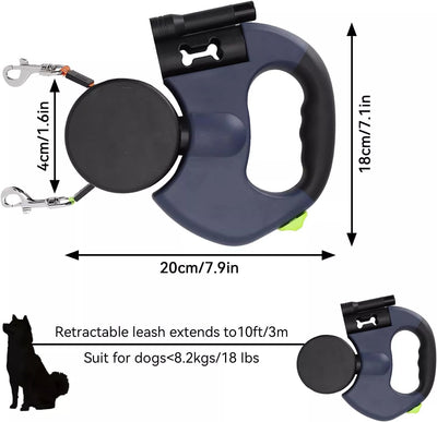 Retractable Pet Leash Two Pets