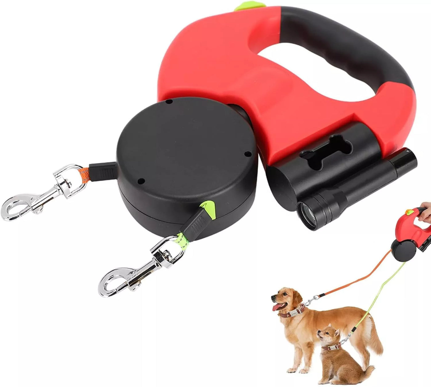 Retractable Pet Leash Two Pets