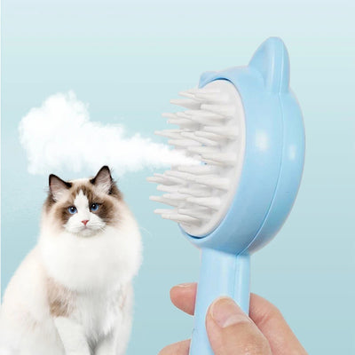 Hair Cleaning Brush With Mist Multifunctional Cat with Rechargeable Batteries