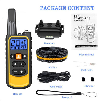 ElDog Pet Training Collar Rechargeable Waterproof Electric Shock Anti Bark R800m - Threads & Tassels
