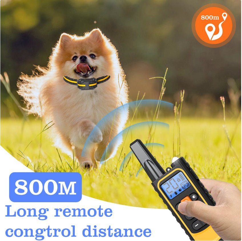 ElDog Pet Training Collar Rechargeable Waterproof Electric Shock Anti Bark R800m - Threads & Tassels