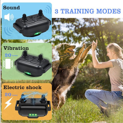 ElDog Pet Training Collar Rechargeable Waterproof Electric Shock Anti Bark R800m - Threads & Tassels