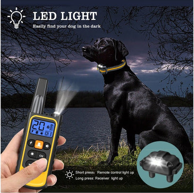 ElDog Pet Training Collar Rechargeable Waterproof Electric Shock Anti Bark R800m - Threads & Tassels
