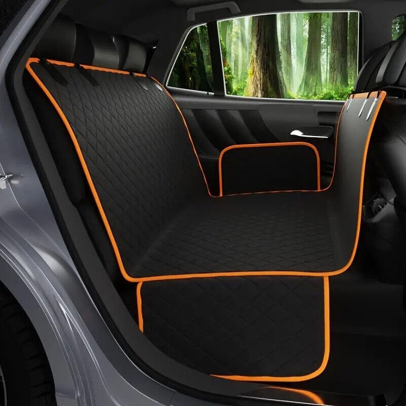 Waterproof Pet Car Seat Cover Dog Safety Protector Mat Front Back Seat Hammock H - Threads & Tassels