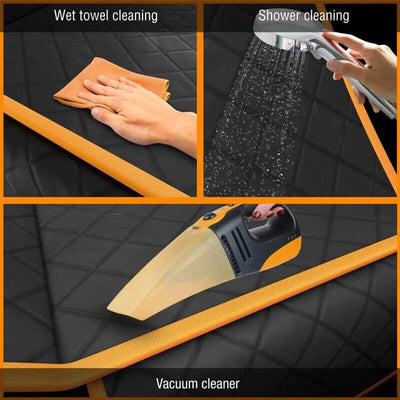 Waterproof Pet Car Seat Cover Dog Safety Protector Mat Front Back Seat Hammock H - Threads & Tassels