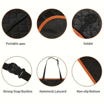 Waterproof Pet Car Seat Cover Dog Safety Protector Mat Front Back Seat Hammock H - Threads & Tassels